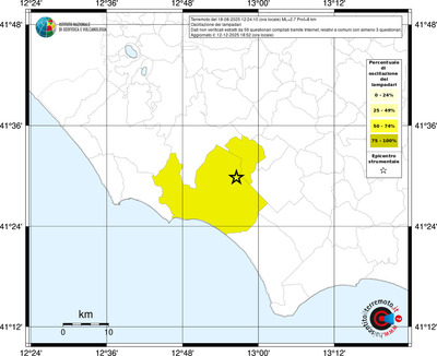 Mappa territorio comunale con almeno 3 questionari