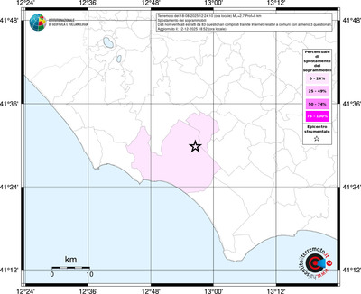 Mappa territorio comunale con almeno 3 questionari
