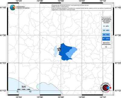 Mappa territorio comunale con almeno 3 questionari