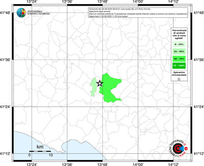 Mappa territorio comunale con almeno 3 questionari