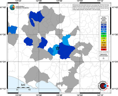 Mappa EMS - territori comunali