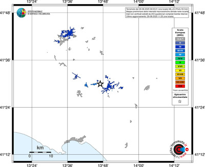 Mappa EMS - territori delle località