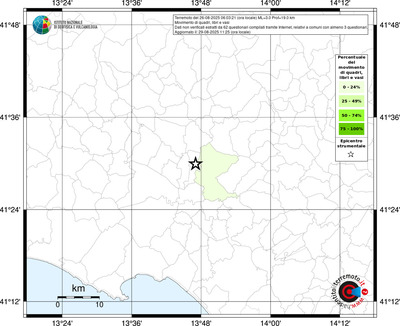Mappa territorio comunale con almeno 3 questionari