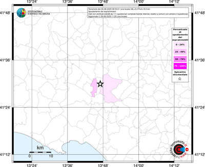 Mappa territorio comunale con almeno 3 questionari