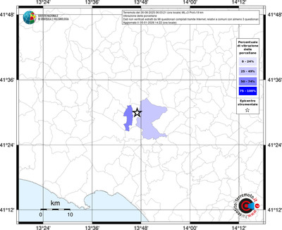 Mappa territorio comunale con almeno 3 questionari