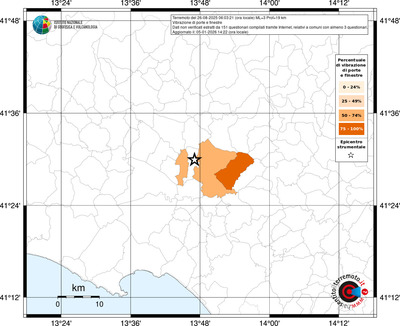 Mappa territorio comunale con almeno 3 questionari