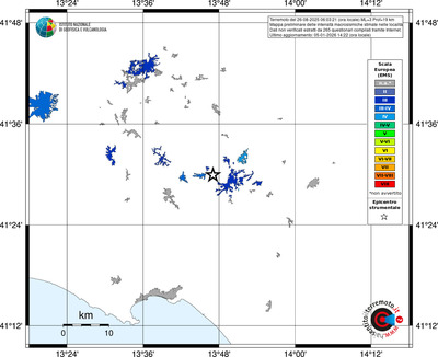 Mappa EMS - territori località