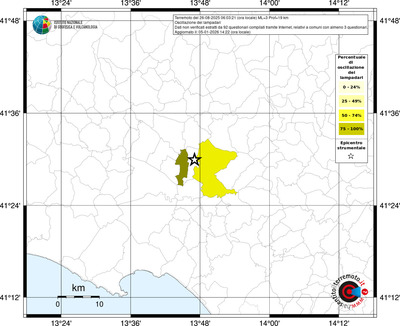 Mappa territorio comunale con almeno 3 questionari