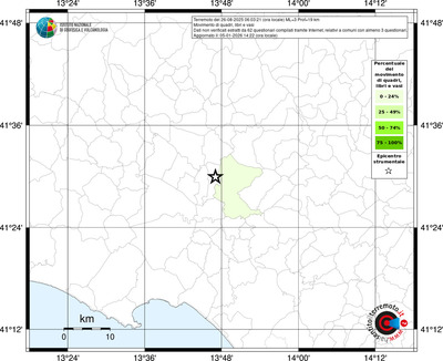 Mappa territorio comunale con almeno 3 questionari