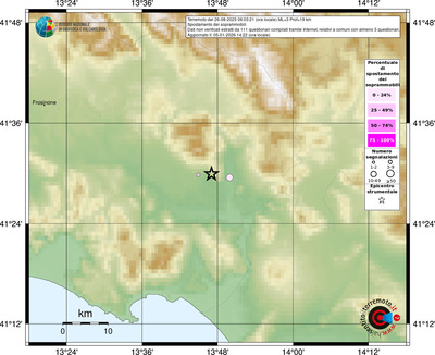 Mappa comuni con almeno 3 questionari