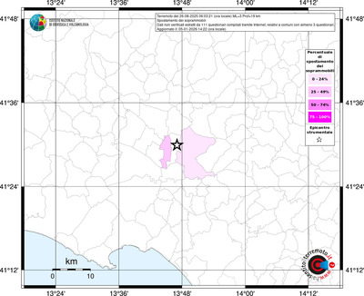 Mappa territorio comunale con almeno 3 questionari