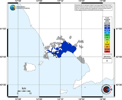 Mappa EMS - territori delle località