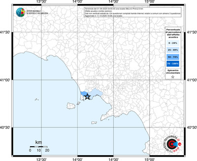 Mappa territorio comunale con almeno 3 questionari