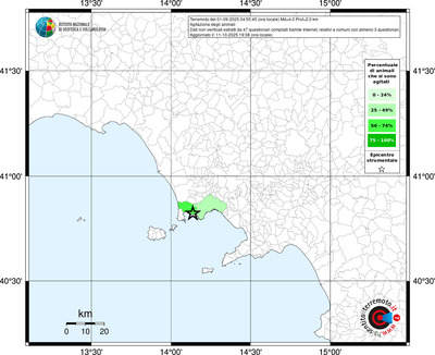 Mappa territorio comunale con almeno 3 questionari