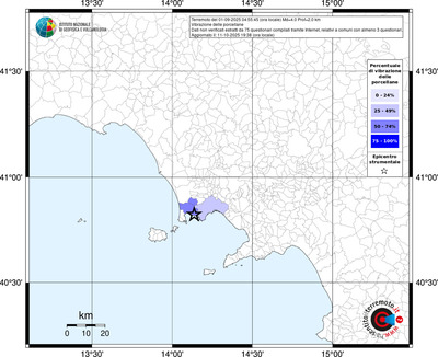 Mappa territorio comunale con almeno 3 questionari