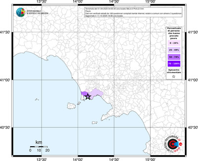 Mappa territorio comunale con almeno 3 questionari