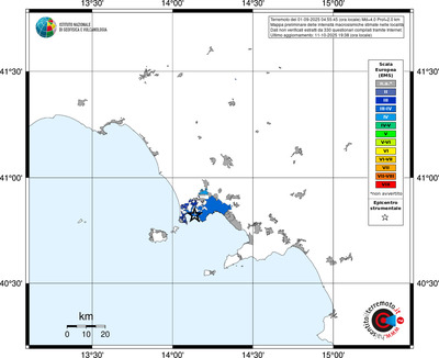 Mappa EMS - territori delle località