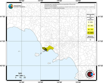 Mappa territorio comunale con almeno 3 questionari