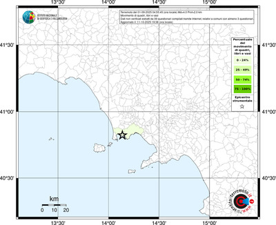 Mappa territorio comunale con almeno 3 questionari