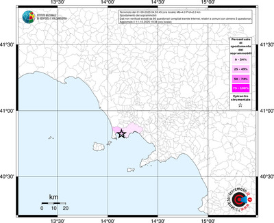 Mappa territorio comunale con almeno 3 questionari