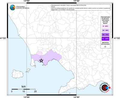 Mappa territorio comunale con almeno 3 questionari