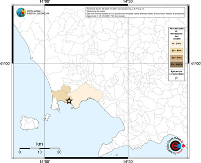 Mappa territorio comunale con almeno 3 questionari