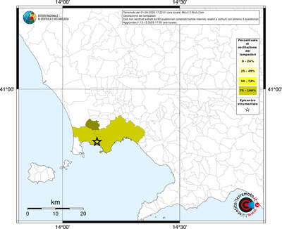 Mappa territorio comunale con almeno 3 questionari