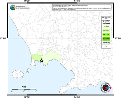Mappa territorio comunale con almeno 3 questionari