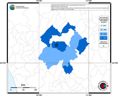 Mappa territorio comunale con almeno 3 questionari