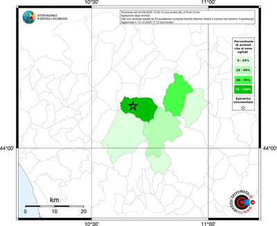 Mappa territorio comunale con almeno 3 questionari