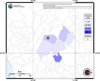 Mappa territorio comunale con almeno 3 questionari