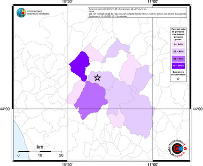 Mappa territorio comunale con almeno 3 questionari