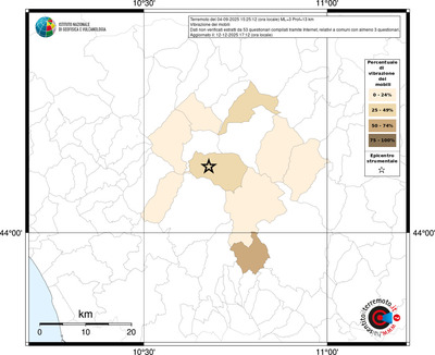 Mappa territorio comunale con almeno 3 questionari