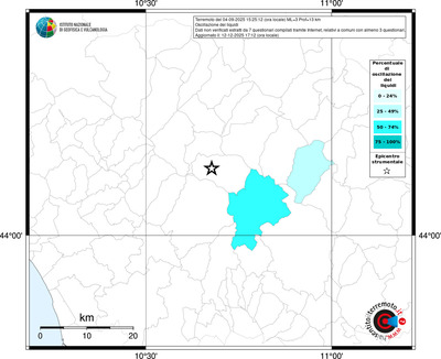 Mappa territorio comunale con almeno 3 questionari