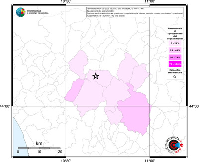 Mappa territorio comunale con almeno 3 questionari