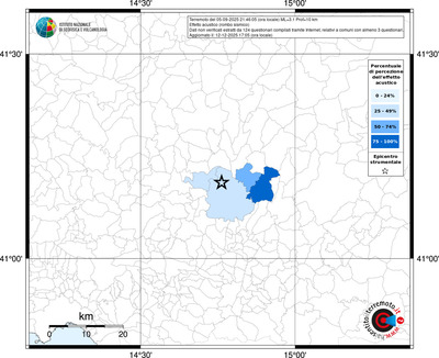 Mappa territorio comunale con almeno 3 questionari