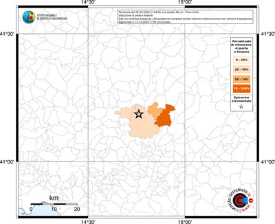 Mappa territorio comunale con almeno 3 questionari