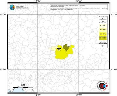 Mappa territorio comunale con almeno 3 questionari