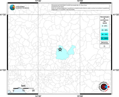 Mappa territorio comunale con almeno 3 questionari