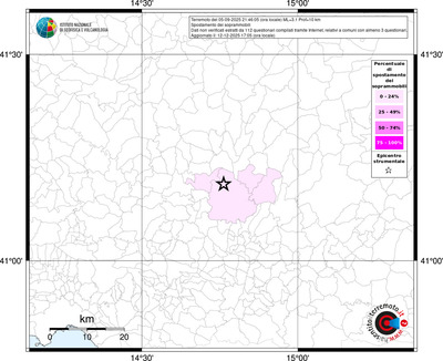 Mappa territorio comunale con almeno 3 questionari