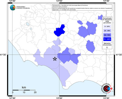 Mappa territorio comunale con almeno 3 questionari