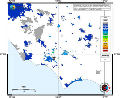 Mappa EMS - territori località