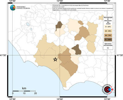 Mappa territorio comunale con almeno 3 questionari