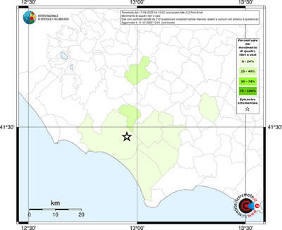 Mappa territorio comunale con almeno 3 questionari