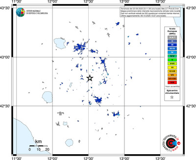 Mappa EMS - territori delle località