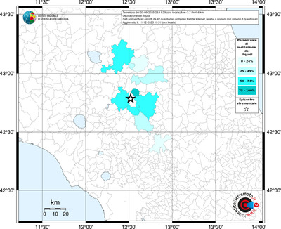 Mappa territorio comunale con almeno 3 questionari