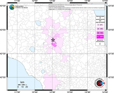 Mappa territorio comunale con almeno 3 questionari