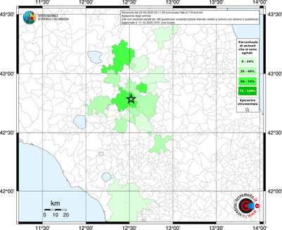 Mappa territorio comunale con almeno 3 questionari