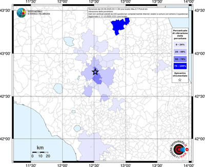 Mappa territorio comunale con almeno 3 questionari