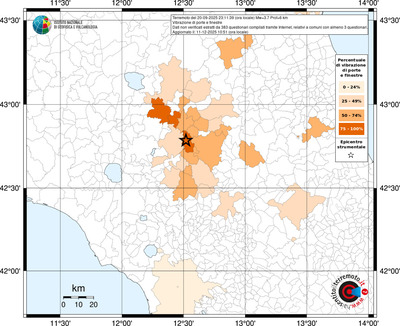 Mappa territorio comunale con almeno 3 questionari